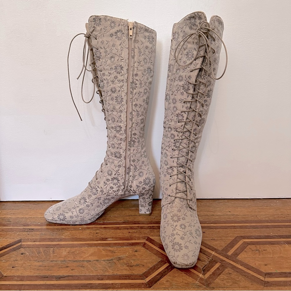 Anna Sui x Emma Hope Ivy Tapestry Lace-Up Boot
